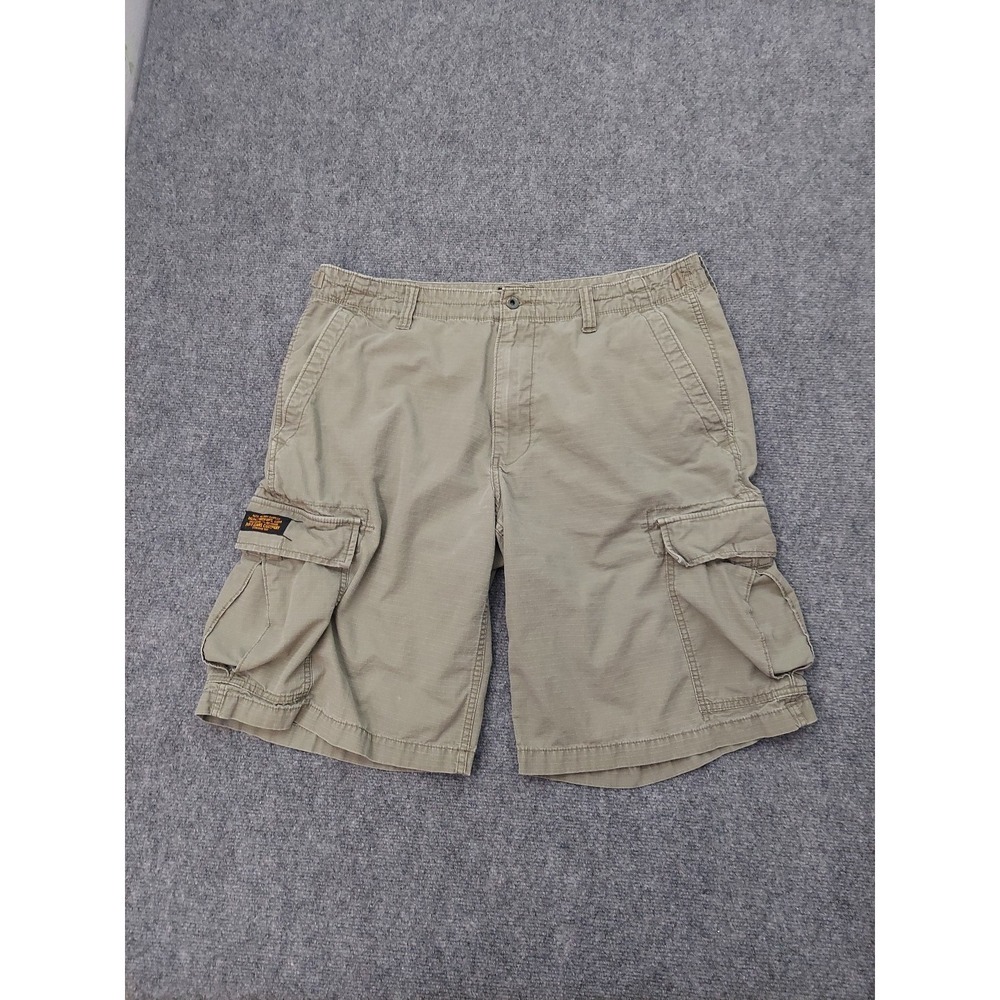 Polo Jeans Ralph Lauren Shorts Men 38 Olive Green Ripstop Cargo Military Surplus